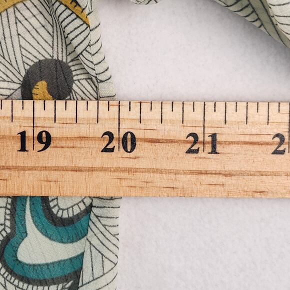 Konrad & Joseph Anthropologie Blouse Women’s SZ SM Aqua Green/Cream EUC - Picture 8 of 10